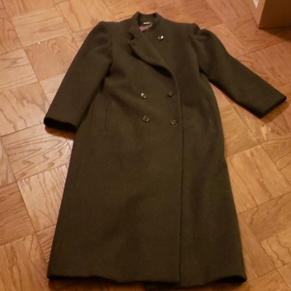 Vtg Harve Benard Wool lined Grey Long Dress Coat